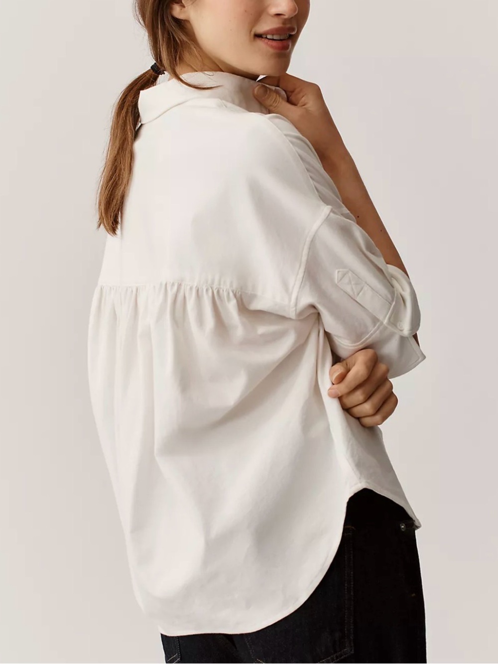 Anthropologie Maeve Mabel Boxy Oxford Shirt